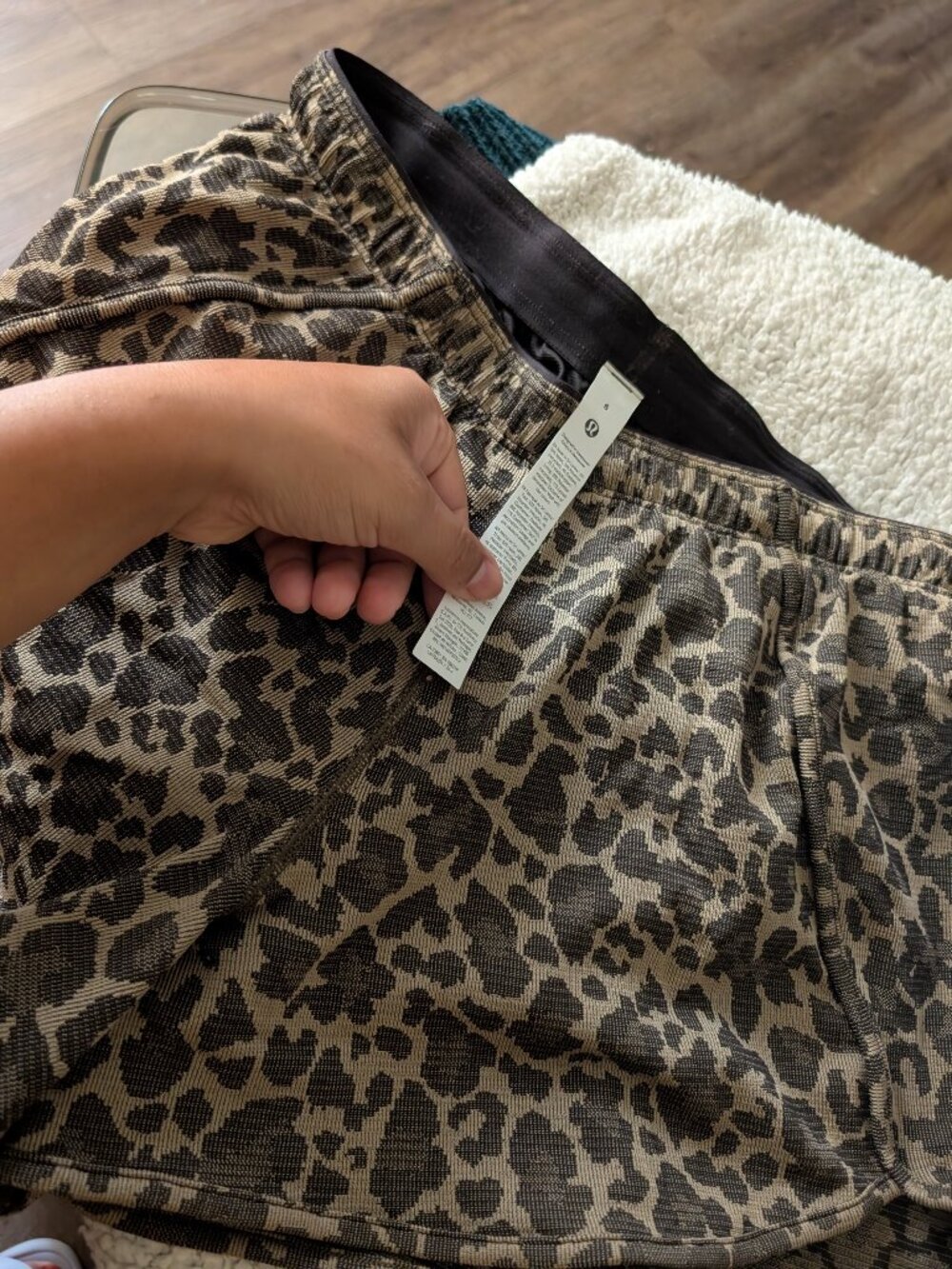 Swiftly mid rise leopard Lululemon shorts